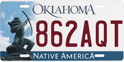 OK license plate 862AQT