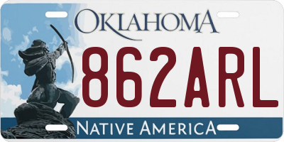 OK license plate 862ARL