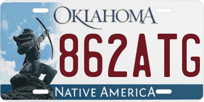 OK license plate 862ATG