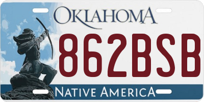 OK license plate 862BSB