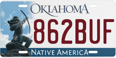 OK license plate 862BUF