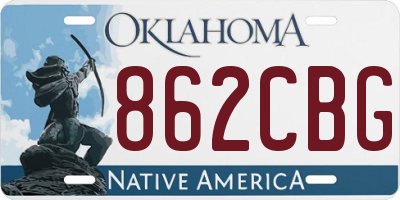 OK license plate 862CBG