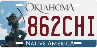 OK license plate 862CHI