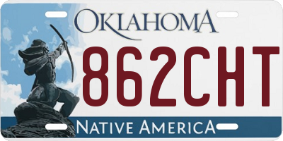OK license plate 862CHT