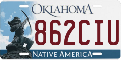 OK license plate 862CIU
