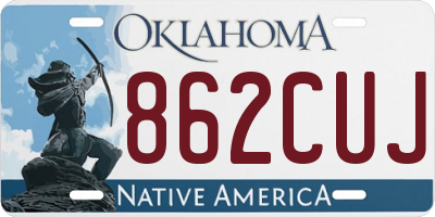 OK license plate 862CUJ