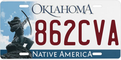 OK license plate 862CVA
