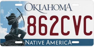 OK license plate 862CVC