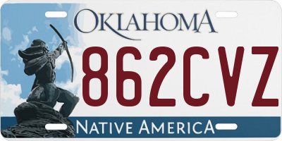 OK license plate 862CVZ