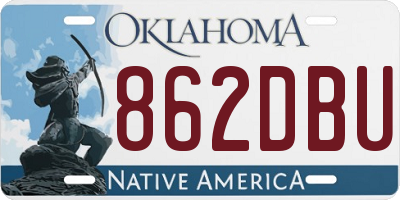 OK license plate 862DBU