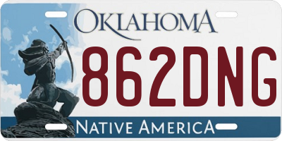 OK license plate 862DNG