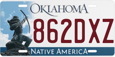 OK license plate 862DXZ
