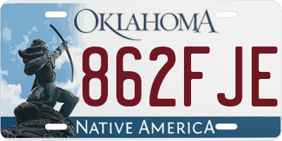 OK license plate 862FJE