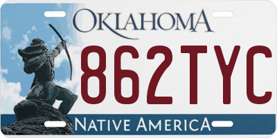 OK license plate 862TYC