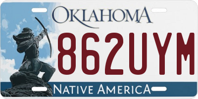 OK license plate 862UYM