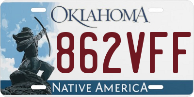 OK license plate 862VFF