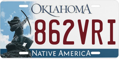 OK license plate 862VRI