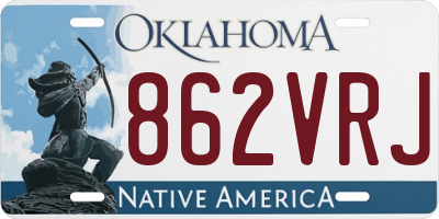 OK license plate 862VRJ