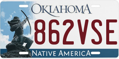 OK license plate 862VSE