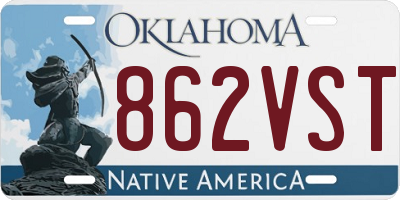 OK license plate 862VST