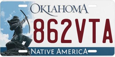 OK license plate 862VTA