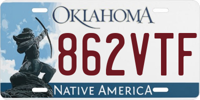 OK license plate 862VTF
