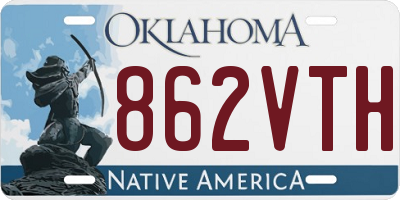 OK license plate 862VTH