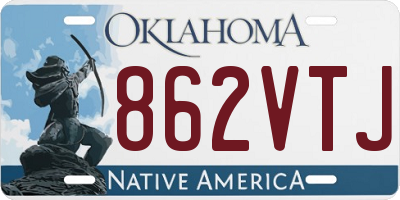 OK license plate 862VTJ