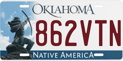 OK license plate 862VTN