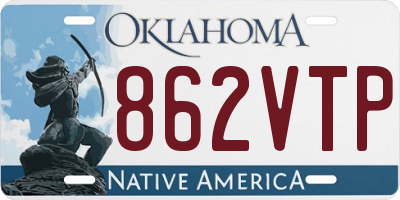 OK license plate 862VTP