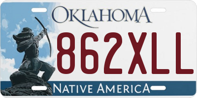 OK license plate 862XLL