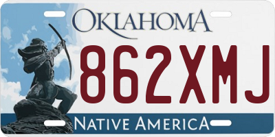OK license plate 862XMJ