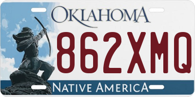 OK license plate 862XMQ