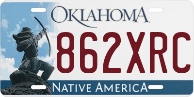 OK license plate 862XRC