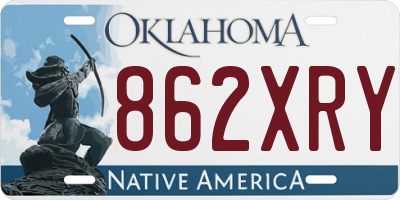 OK license plate 862XRY