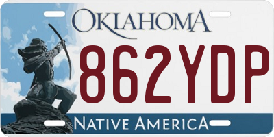 OK license plate 862YDP