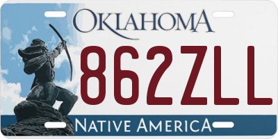 OK license plate 862ZLL