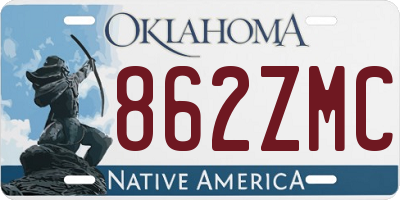 OK license plate 862ZMC