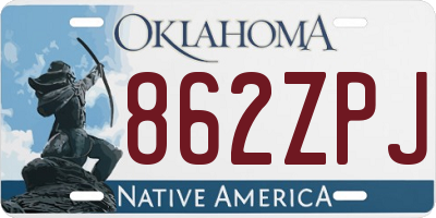 OK license plate 862ZPJ