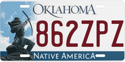 OK license plate 862ZPZ