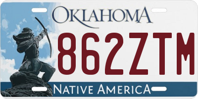 OK license plate 862ZTM