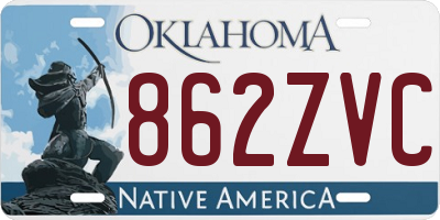 OK license plate 862ZVC