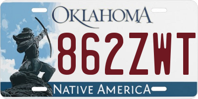 OK license plate 862ZWT