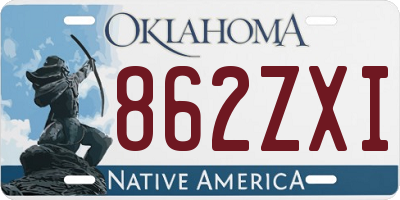 OK license plate 862ZXI