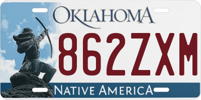 OK license plate 862ZXM