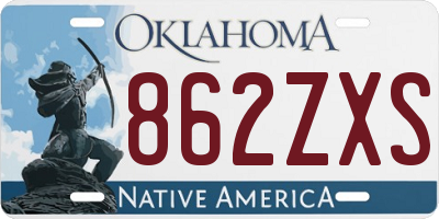 OK license plate 862ZXS