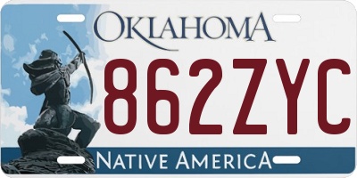 OK license plate 862ZYC