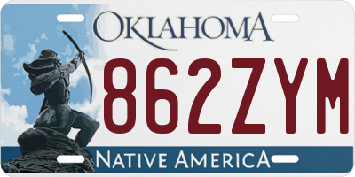 OK license plate 862ZYM