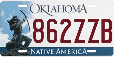 OK license plate 862ZZB