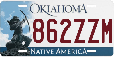 OK license plate 862ZZM